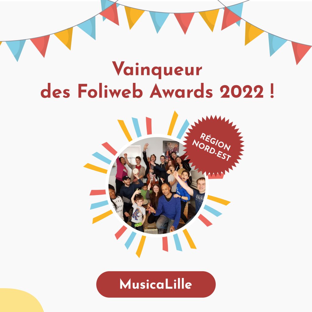 Foliweb Awards 2022 : Audrey Felix de MusicaLille, gagnante de la région Nord-Est